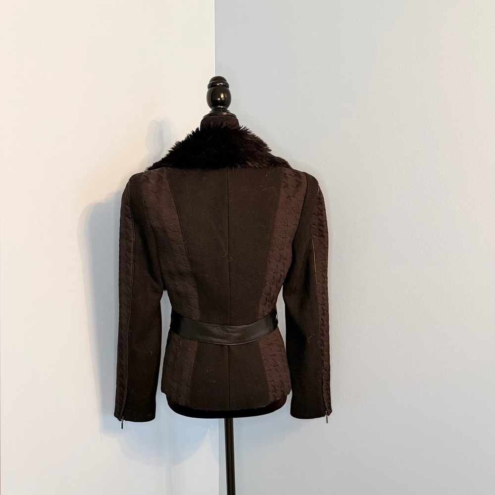 Bebe jacket/blazer, black blazer, faux fur. - Picture 4 of 5